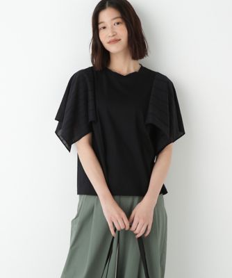 【SALE】human woman (Women)/ヒューマンウーマン コットンローンレースドッキングプルオーバー(0775260815) ブラック010 トップス【三越伊勢丹/公式】