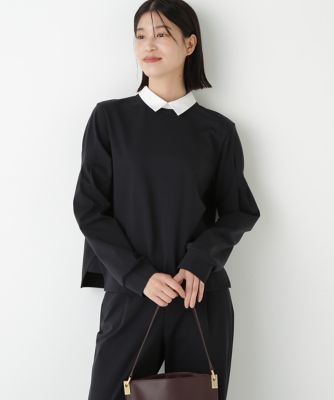 FRAMeWORK ストレッチポンチプルオーバー新品未使用 ◇ストレッチポンチシャツカラードッキングプルオーバー
