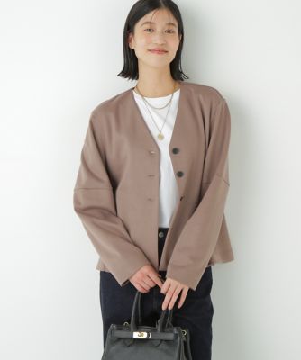 美品✨2022年✨エンフォルド　ダンボールオーバーカーディガン　変形ジャケット ◇ダンボールVネックカーディガン（0775260916） | human
