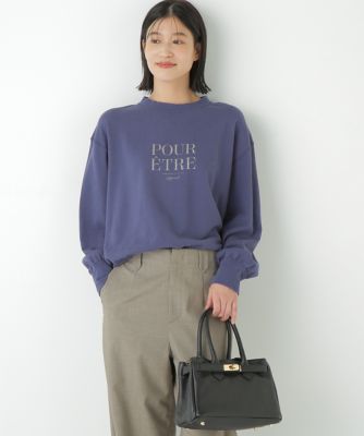 human woman (Women)/ヒューマンウーマン メッセージロゴトレーナー(0775260917) ブルー110 トップス【三越伊勢丹/公式】