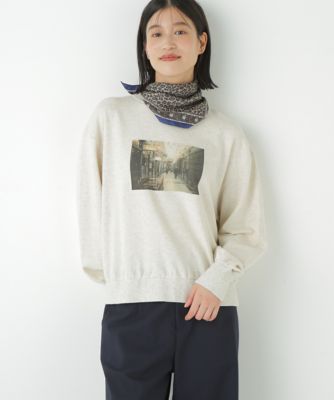 ＜human woman (Women)＞◆フォトプリントトレーナー（０７７５２６０９２２）