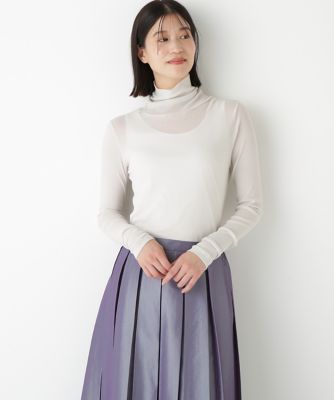 human woman (Women)/ヒューマンウーマン シアータートルプルオーバー(0775260923) グレー020 トップス【三越伊勢丹/公式】