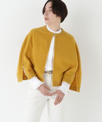 human woman (Women)/ヒューマンウーマン ハイゲージウールケープニット(0775270009) イエロー060 トップス【三越伊勢丹/公式】