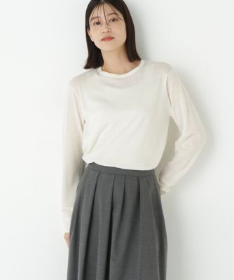 ◇クリアウールクルーネックニット（0775270013