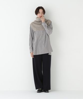 ◇スリットハイネックショートベスト（0775270014） | human 