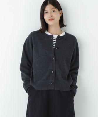 human woman (Women)/ヒューマンウーマン ミドルゲージウールクルーネックカーディガン(0775270109) グレー021 トップス【三越伊勢丹/公式】