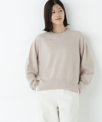 human woman (Women)/ヒューマンウーマン ミドルゲージウールクルーネックプルオーバー(0775270110) ベージュ040 トップス【三越伊勢丹/公式】
