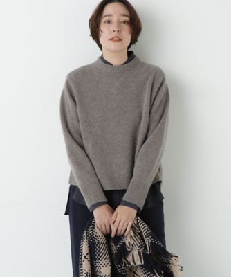 human woman (Women)/ヒューマンウーマン ミドルゲージエアリーニット(0775270115) ブラウン051 トップス【三越伊勢丹/公式】