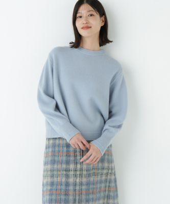 human woman (Women)/ヒューマンウーマン ミドルゲージエアリーニット(0775270115) ブルー110 トップス【三越伊勢丹/公式】