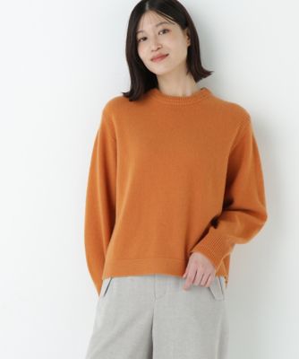 human woman (Women)/ヒューマンウーマン ミドルゲージエアリーニット(0775270115) オレンジ150 トップス【三越伊勢丹/公式】