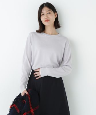 ＜human woman (Women)＞梳毛ライン入りニットプルオーバー（０７７５２７０１１６）