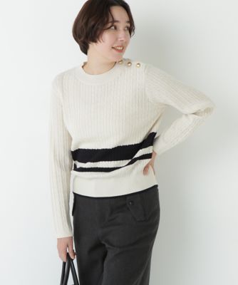 ＜human woman (Women)＞ミニケーブルボタンプルオーバー（０７７５２７０１１７）