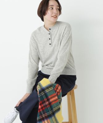 human woman (Women)/ヒューマンウーマン ウールMIXヘンリーネックプルオーバー(0775270119) グレー020 トップス【三越伊勢丹/公式】