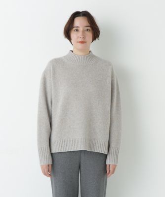 ≪洗える≫ウールローゲージMIXヤーンハイネックプルオーバー