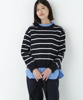 ボリュームスリーブカットドッキングプルオーバー Gauze#｜コットン ボリュームスリーブ 裏毛 プルオーバー “VOLUME