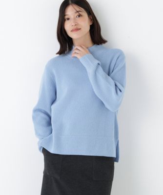 ◇ウールハイネック片畦プルオーバー（0775270200） | human