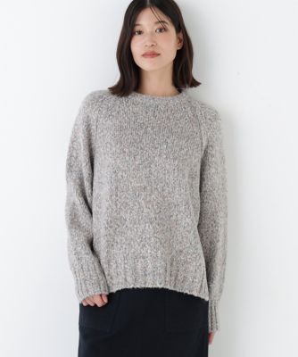 ＜human woman (Women)＞◆ＭＩＸヤーンクルーネックラグランプルオーバー（０７７５２７０２０１）