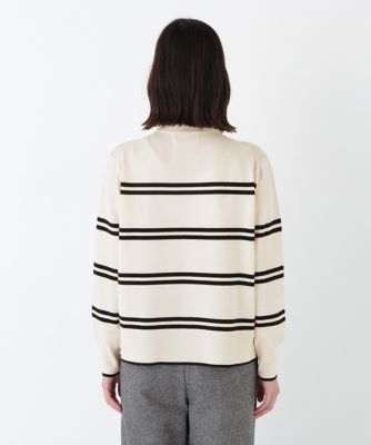 ◇ハイゲージプレーティング天竺衿付きニット（0775270203