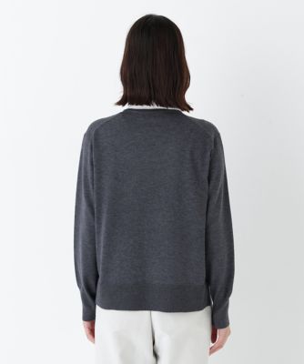 ◇ハイゲージプレーティング天竺衿付きニット（0775270203