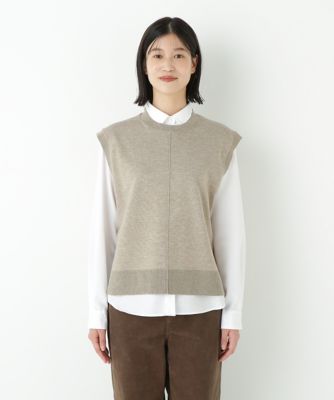 Mal. rerereさん　カシミア混　ニットベスト Mal. rerereさん カシミア混 ニットベスト