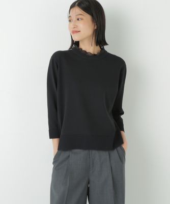 human woman (Women)/ヒューマンウーマン 綿ポリエステル取外し衿付プルオーバー(0775270926) ネイビー120 トップス【三越伊勢丹/公式】