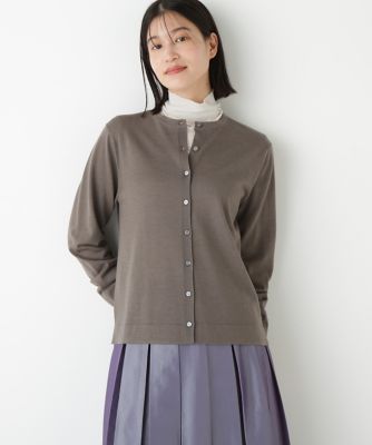human woman (Women)/ヒューマンウーマン ハイツイストウールクルーネックカーディガン(0775270930) ブラウン051 トップス【三越伊勢丹/公式】