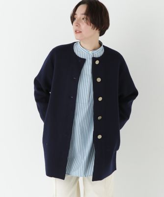 human woman (Women)/ヒューマンウーマン 接結ニットコート(0775275001) ネイビー120 コート・ジャケット【三越伊勢丹/公式】