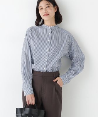 ◇ドビーストライプレースカラーブラウス（0776110104