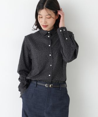 ＜human woman (Women)＞◆《ウォッシャブル》ドット柄ベーシックシャツ（０７７６１１０２０８）