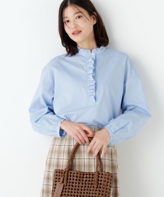 ◇フリルブラウス（0776110318） | human woman (Women