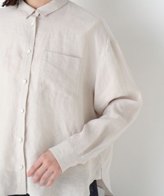 ◇《名品 ／ リネン100％ ／ 洗える》 ハードマンリネンシャツ