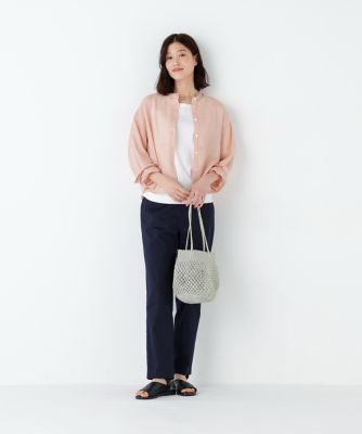 ハナモモ出品 未使用 eLLa コットンブラウス 名品 ／ 洗える ／ 4カラー展開》ラミーボザムシャツブラウス