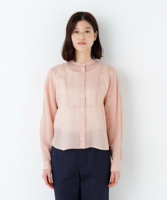 名品 ／ 洗える ／ 4カラー展開》ラミーボザムシャツブラウス