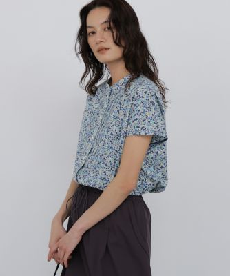 【美品】アニエスベー リバティ ブラウス✧マッキントッシュ ヒューマンウーマン ◇《洗える》 リバティプリントフレンチブラウス