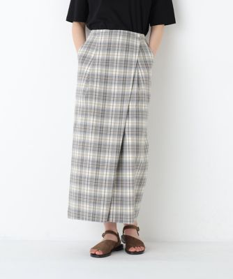＜human woman (Women)＞◆ラップライクチェックスカート（０７７６１２０４０９）