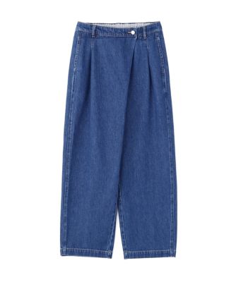 ◇《ウォッシャブル》ソフトデニムバレルパンツ（0776130105