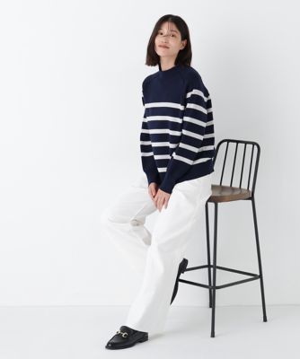 ＜human woman (Women)＞◆ソフトデニムセミワイドパンツ（０７７６１３０１０６）