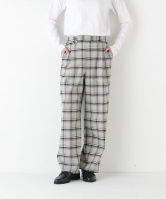 ＜human woman (Women)＞◆ＴＲチェックタックワイドテーパードパンツ（０７７６１３０２０８）