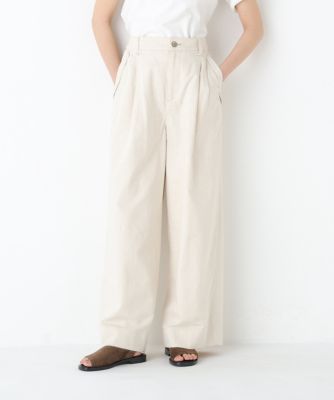 ＜human woman (Women)＞◆綿麻ライトオンスデニムワイドパンツ（０７７６１３０４１１）