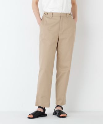 名品 ／ ストレッチ素材》ピケストレッチ細身ストレートパンツ