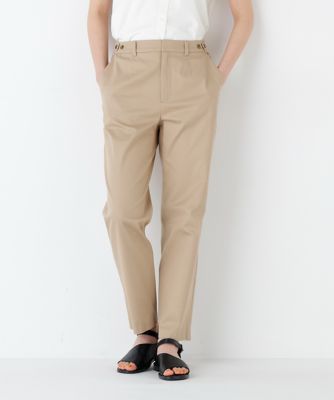 名品 ／ ストレッチ素材》ピケストレッチ細身ストレートパンツ