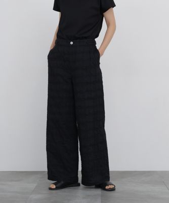 ◇モール刺繍チェック柄パンツ（0776130605） | human woman