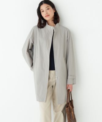 ◇《ウォッシャブル》綿ナイロンダンプスタンドカラーコート
