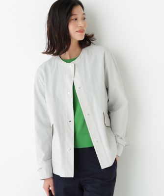 ＜human woman (Women)＞◆綿ナイロンダンプノーカラージャケット（０７７６１５５３０１）