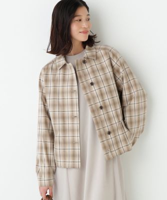 ＜human woman (Women)＞◆先染めチェックブルゾン（０７７６１５５３０３）
