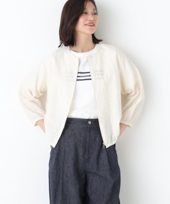 ＜human woman (Women)＞◆ラッセルチェックレースジップブルゾン（０７７６１５５４０５）