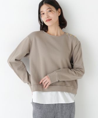 human woman (Women)/ヒューマンウーマン ◆シャツテールドッキングプルオーバー（０７７６１６０２０５）