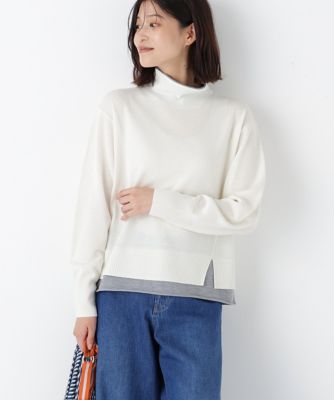 ◇ウールMIXハイゲージバイカラータートルP／O