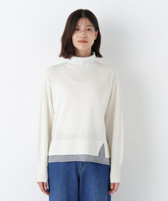 ◇ウールMIXハイゲージバイカラータートルP／O