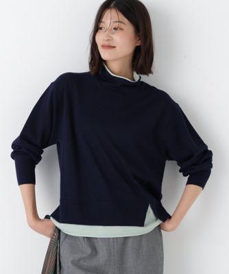 ◇ウールMIXハイゲージバイカラータートルP／O